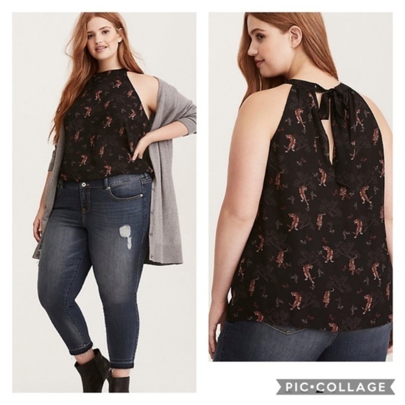 NWOT Torrid Tiger Print Mock Neck Sleeveless Top - Picture 6 of 6